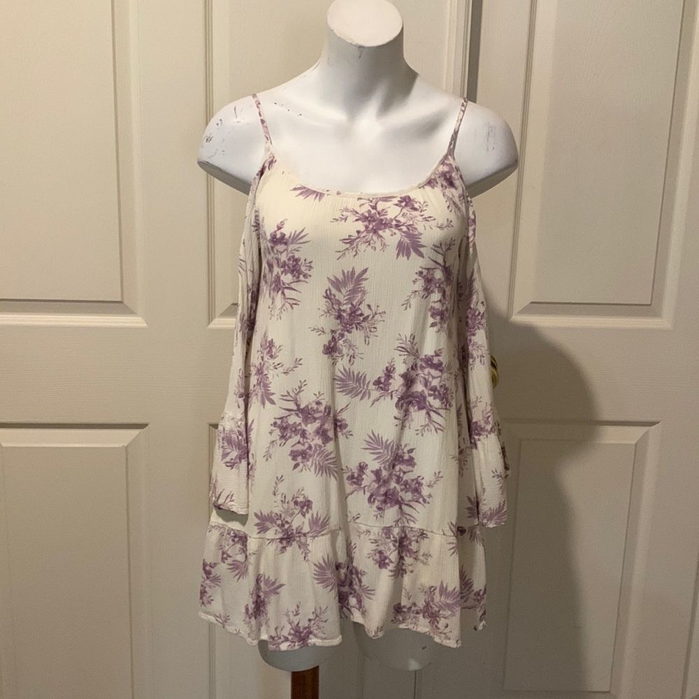 Alter’d State mini dress, small, open shoulder, with bell sleeves.
